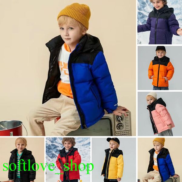 

kids winter down coat 1996 north puffer jacketsdown womens fashion face jacket couples parka outdoor warm feather outfit outwear multicolor, Blue;gray