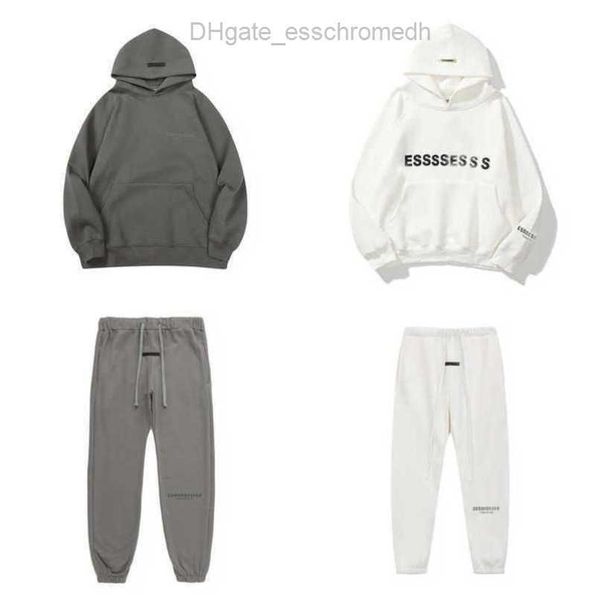 

sweatshirts men's fashion luxury essen tracksuits letter hoodies men women sportswear hooded pant coat sweater casual pullover couple, Gray