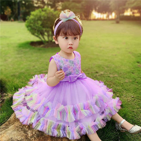 

girl's dresses summer new baby child dress color matching holiday wedding birthday party christmas princess dress children dress t23010, Red;yellow