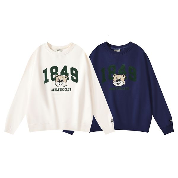 

men s hoodies sweatshirts south korea who a u brand fleece hooded men and women pullover casual loose autumn winter 230109, Black