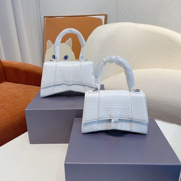 

tote women luxury one shoulder bag leather alligator print designer crossbody bag hourglass design gift box packing two sizes fashion
