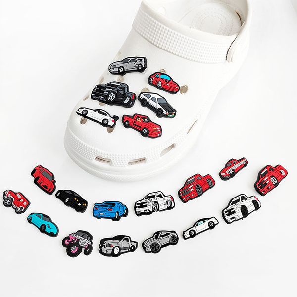 

anime charms wholesale childhood memories cars funny gift cartoon charms shoe accessories pvc decoration buckle soft rubber clog charms fast, Blue