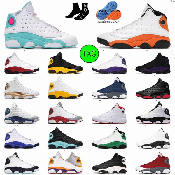 

brand basketball shoes j13 men basketball shoes 13s french blue del sol obsidian hyper royal chicago bred starfish cap and gown 13 trainers, Black;white