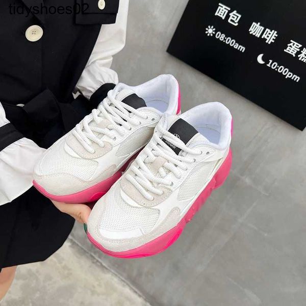 

spring 2022 lovers' show all season casual sneakers bubbleback thick soled reflective women's shoes, Black
