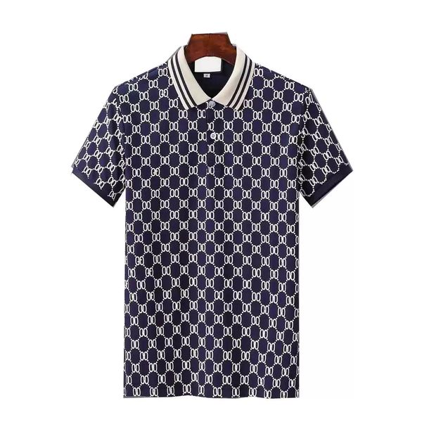 

2023 designer stripe polo shirt t shirts snake polos bee letters mens high street fashion horse polo luxury t-shirt#8855, White;black