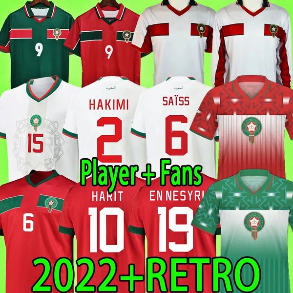 

2022 morocco soccer jerseys hakimi mazraoui amrabat aguerd ziyech boufal saiss player version 22 23 football shirts t 94 98 hadda uniforms r, Black;yellow