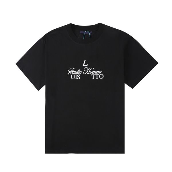 

2023 designer letter printed t shirt tee fashion high street short sleeves summer casual t-shirt men women crew neck tees asian size s-xl, White;black