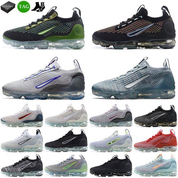 

fly knit 2021 fk-2020 running shoes mens womens sport sneakers dark grey all black speckled white pink neon stone blue pure platinum team re