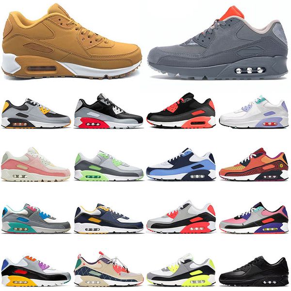 

90s designer running shoes airmaxs triple men women platform sneakers black offs white 90 beige dark grey orange green rust pink mens sports