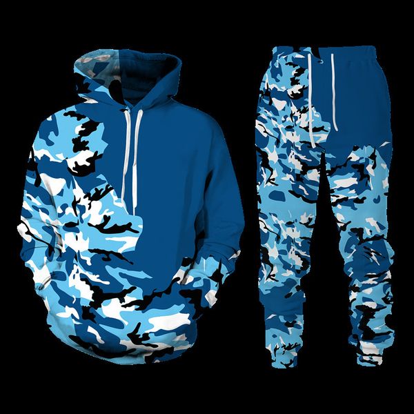 

men s tracksuits hoodie set simple and handsome 3d print wear warm loose two piece size s 6xl 230107, Gray
