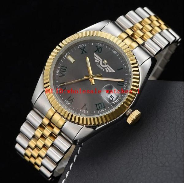 

20 style classic men's watch 36mm 41mm 126333 m126333-0020 dark grey dial automatic mechanical watches wristwatches montre de luxe gift, Slivery;brown