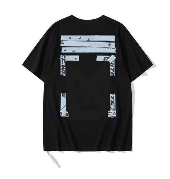 

summer fashion brand offs mens t shirts ow religious oil painting direct spray arrow tshirts hip hop short sleeve loose men tees women 112, White;black