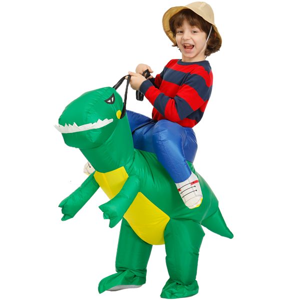 

special occasions kids child inflatable dinosaur costume anime mascot dress suit halloween purim christmas party cosplay costumes for boys g, Blue