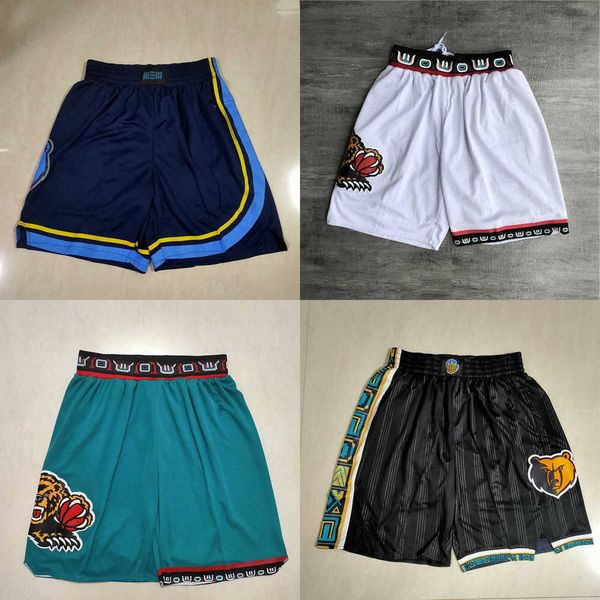 

memphis''grizzlies''men throwback basketball shorts pocket, Black
