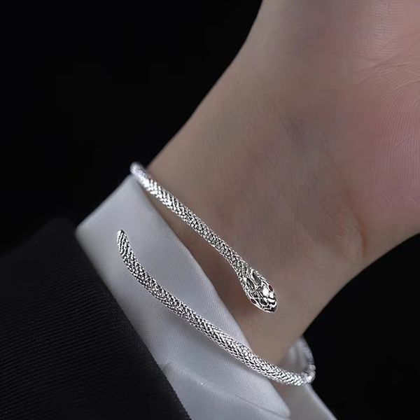 

other bracelets silver colour snake for women personality fashion simple adjustable wedding jewelry birthday gifts 230107, Golden;silver