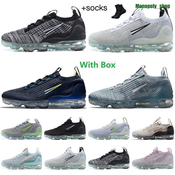 

2021 fk running shoes designer white black metallic silver anthracite light bone university monochrome oreo pure platinum men women platform