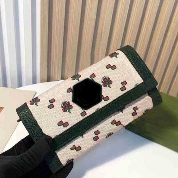 

classic flower designer wallet coin purse key pouch cowhide purse leather luxury designer brand purses wristlets card holder 220829, Red;black