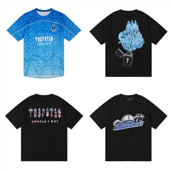 

mens t-shirts men designer tees summer short sleeves plus size s-xl casual cotton breathable london street fashion brand printed t shirts, Black