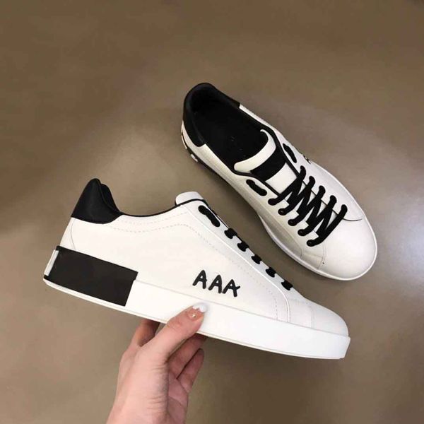 

with box luxury 22ss portofino calfskin nappa man sneakers shoes white black graffiti leather trainers famous brands comfort outdoor tra dg