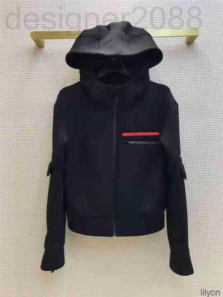 

women's down & parkas designer women jacket hoodids terry lady coat with inverted triangle budge winter thick coats long sleeves windbr, Black