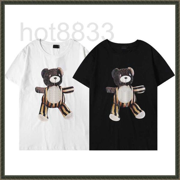 

mens tshirts luxurys designers tshirt short sleeve clothing fashion mens tshirt bear printing tees letter f tshirts casual tshirts manches, White;black