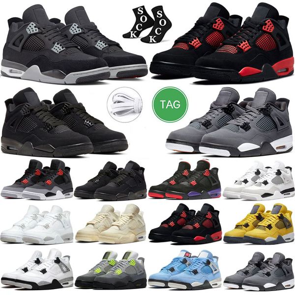 

bred sail 4s basketball shoes red thunder midnight navy neon jumpman 4 white oreo military black university blue black cat lightning pure