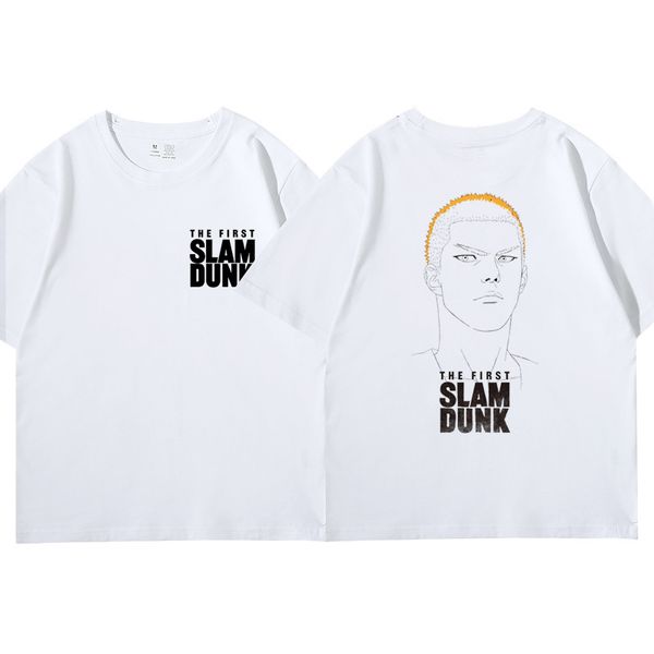 

men s t shirts japanese fashion anime slam dunk t shirt men women summer hip hop oversized short sleeve tees streetwear t shirts 230109, White;black