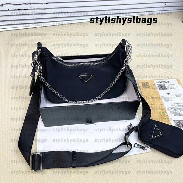 

cross body sale 3 piece shoulder bag luxury designer crossbody bags man women handbags hobo bag purses lady fashiontote nylon wallet 011023h
