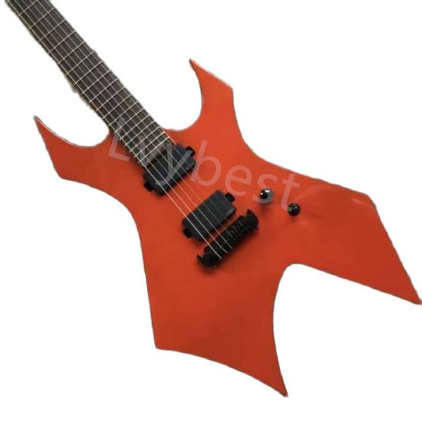 

lvyelectric guitar custom spider in orange 2h pickups black hardware