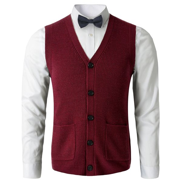 

men s vests sweater vest v neck sleeveless knitted button cardigan dxl big and tall solid thickened thermal coat knitted vest 230107, Black;white