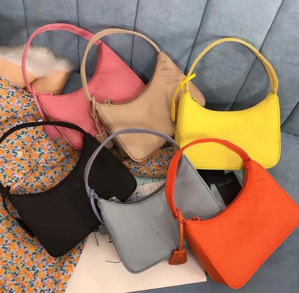 

nylon bag women luxury designer tote ladies solid color shoulder bag crossbody foldable reusable men handbag style handbags fashion, Red;black