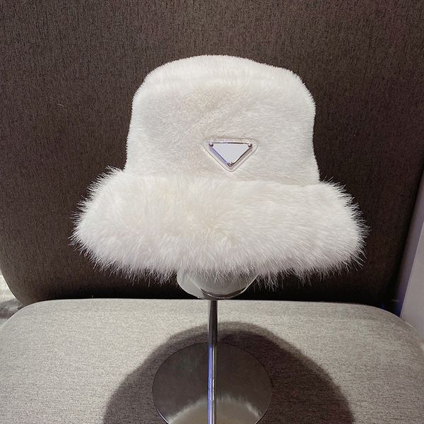 

hat designer bucket hat winter warm fashion mink velvet simple style outdoor travel social party applicable beautiful good, Blue;gray