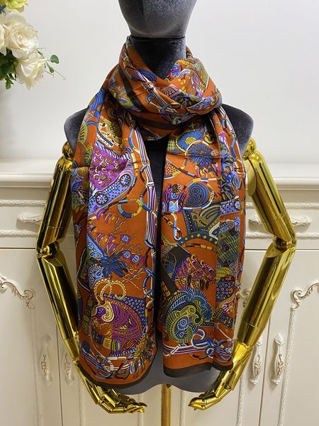 

women's scarf 100% silk material print flowers pattern beautiful scarves shawl size 180cm -65cm, Blue;gray
