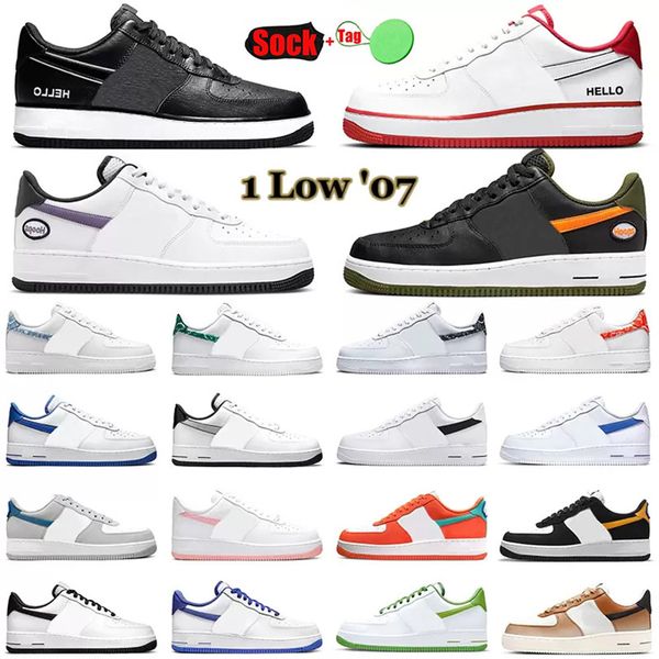 

designer running shoes af1gs university golden competition royal orange valentine's day blue men's and women's sports casual, Black