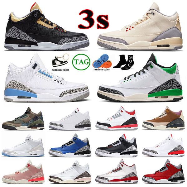 

georgetown 3 jumpman 3s basketball shoes cardinal red shady unc rust pink winterized racer blue muslin lucky green pure white men women trai