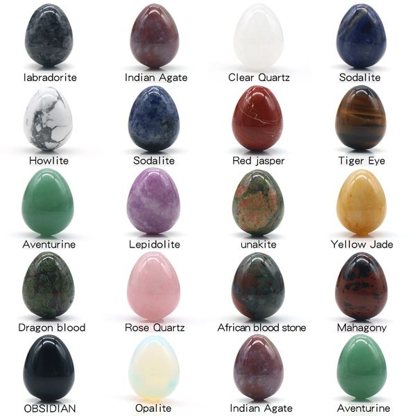 

easter ornament 20mm egg statue natural stone carved decoration rose quartz healing crystal gift room decor, Black