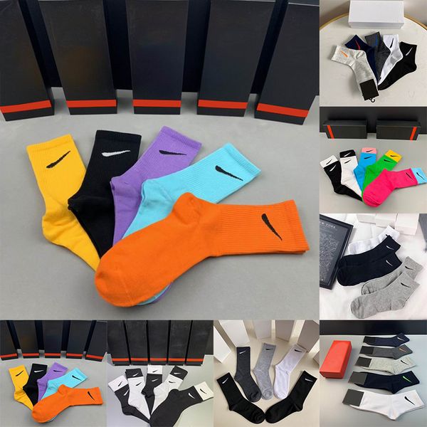 

fashion brand mens cotton socks classic black white women men breathable mixing football basketball sports ankle sock breathable winter for
