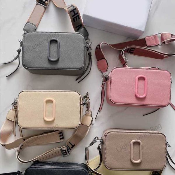 

crossbody bags designer bag women simple wide shoulder strap color matching small square cross body camera wallets 221202