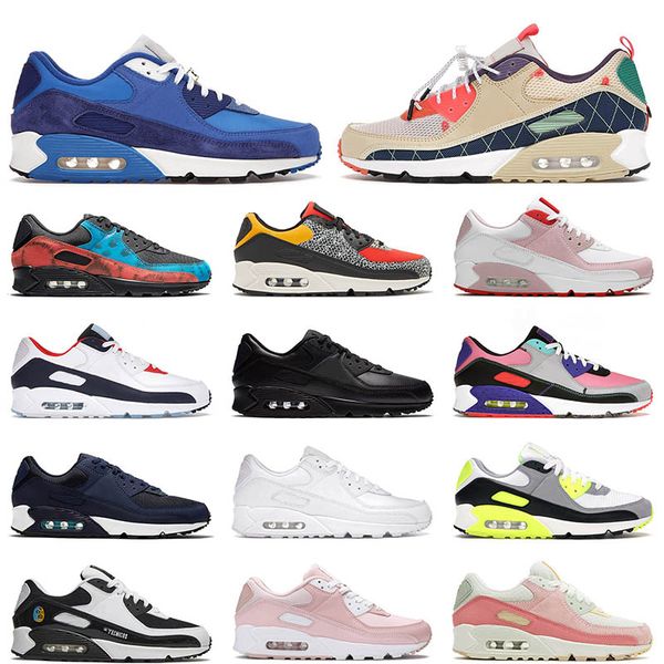 

designers men 90s running sports shoes triple white black red 90 wolf grey polka dot infrared total orange laser blue airs hyper grape royal