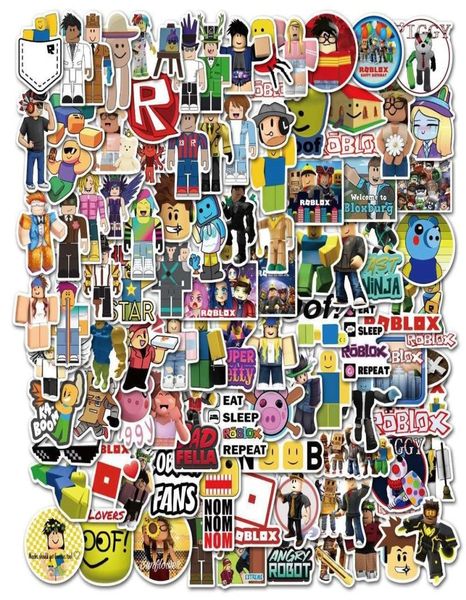 

car sticker 1050100pcs funny roblox dynablocks stickers graffiti game anime vinyl decals for lapstationery water bottle cup 3325418