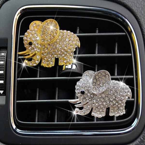

car outlet incense fresheners elephant diamond inlaid inlay women car perfume ornament decoration interior