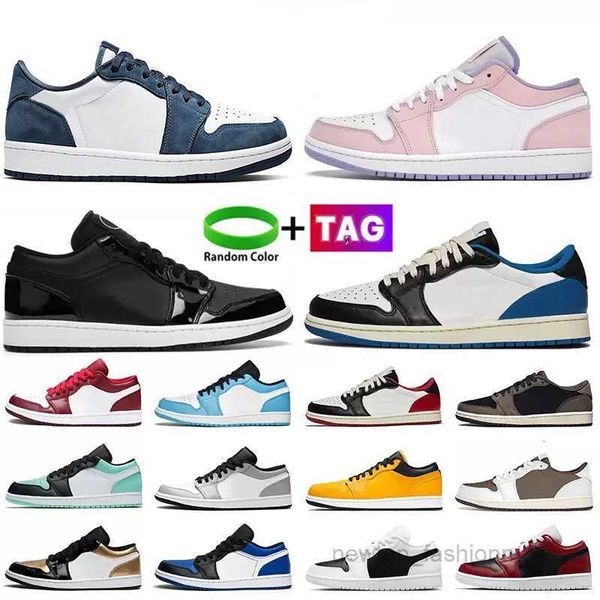 

designer 2022 men women low 1s basketball shoes black toe mocha unc green university blue tripe white smoke grey shadow washed denim laser t