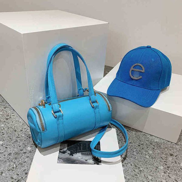 

shoulder bags evening bags handbag shoulder women round pillow hat pu leather brand designer mobile phone purses 220330