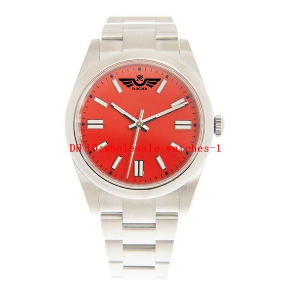 

8 style classic men's watch 124300 41mm watches red dial luminous automatic mechanical crescent bezel stainless steel wristwatch, Slivery;brown