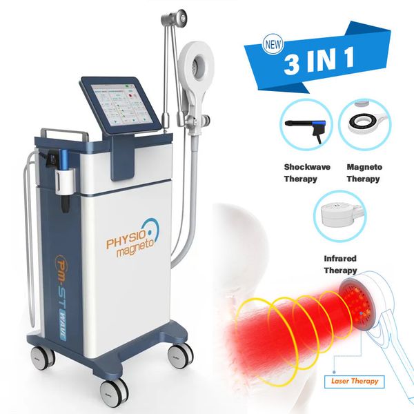 

3 in 1 magnetic therapy physio shock wave magneto magnetotherapy machine near infrared light full body massager body cellulite removal pain