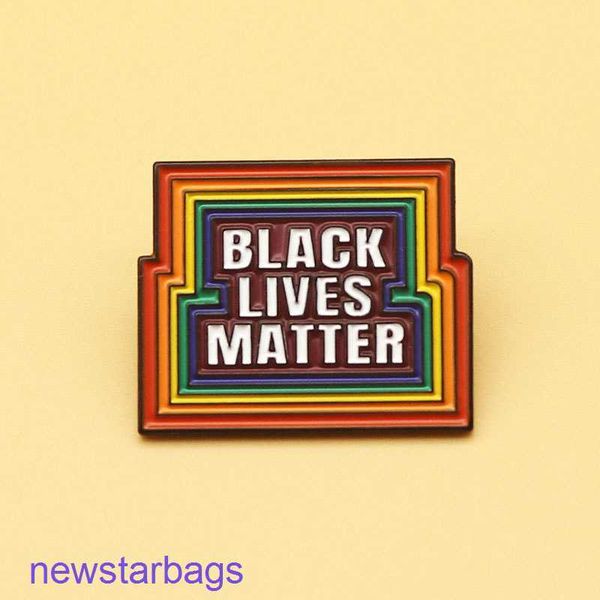 

manufacturer gift wholesale black lives matter brooch creative american metal badge rainbow cartoon pin buckle, Gray