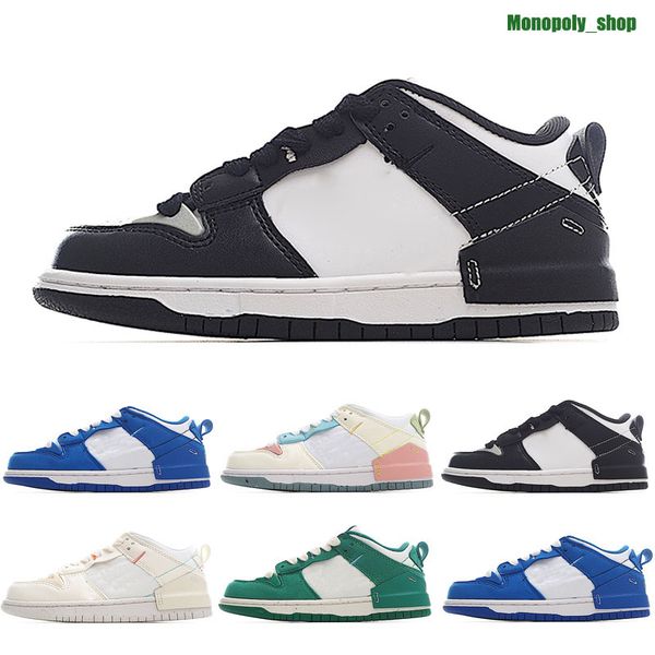 

union kids sneakers skateboard shoes baby toddler trainers panda unc chlorophyll team red chunky casual boys girls sports black white, Black;red