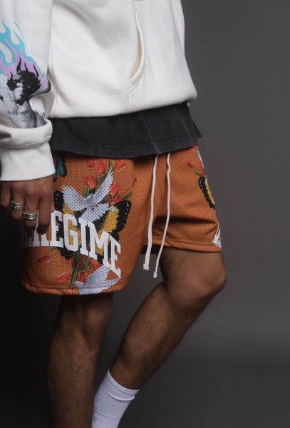 

men's shorts summer men's 3d shorts quickdrying mesh boutique floral fashions brand men short pants loose fivepoint man casual 230, White;black