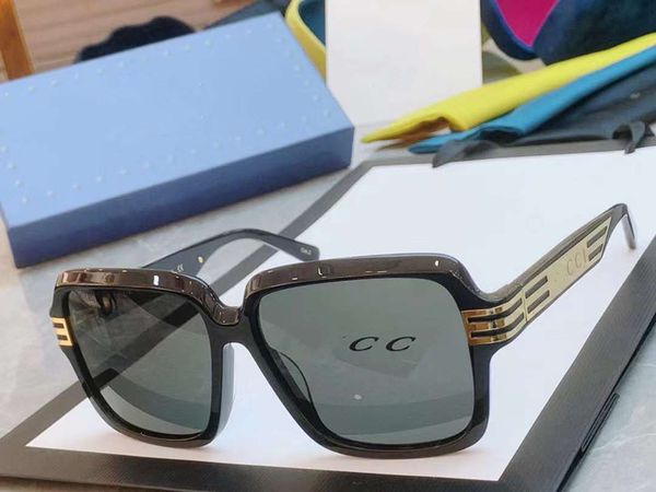 

sunglasses fashion luxury designer sunglasses for men woman vintage square matte frame letter printed color film glasses trend leisure style, White;black