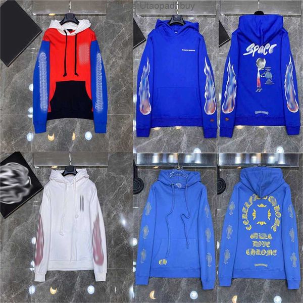 

hoodies sweatshirts hoodie chrome//heart jackets autumn and winter ch crowe long sleeve tshirt mens bot, Black